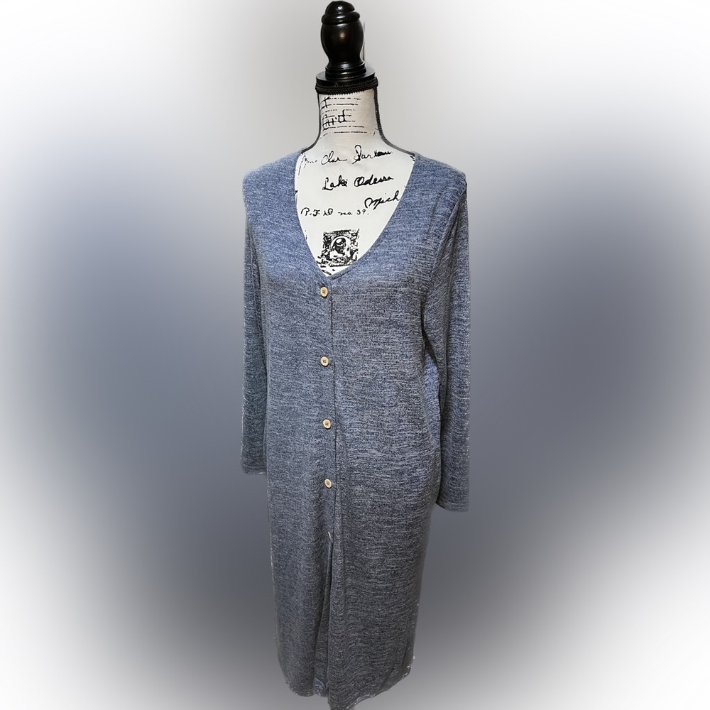 B. Boutique Women's blue Viscose button down shirt dress NWT (D1)
